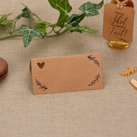 Place Cards - Hearts & Krafts - Wedding Confetti Shop